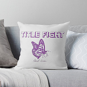 Title Fight Floral Green Butterfly Throw Pillow RB2411