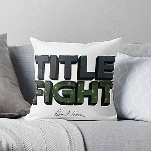 Title Fight - Floral Green Throw Pillow RB2411