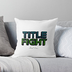 Title Fight Floral Green Throw Pillow RB2411