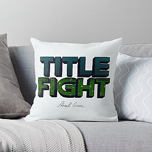 Title Fight Floral Green Throw Pillow RB2411