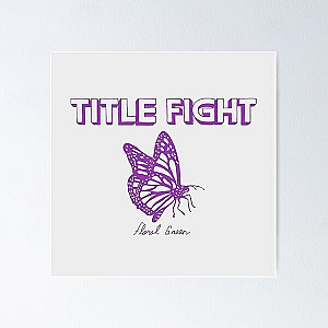 Title Fight Floral Green Butterfly Poster RB2411
