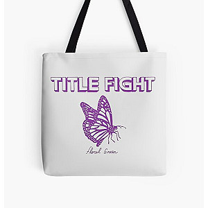 Title Fight Floral Green Butterfly All Over Print Tote Bag RB2411